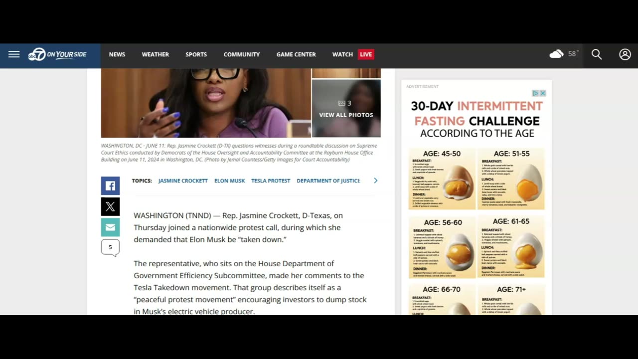 Representative Jasmine Crockett wants Musk 'taken down'