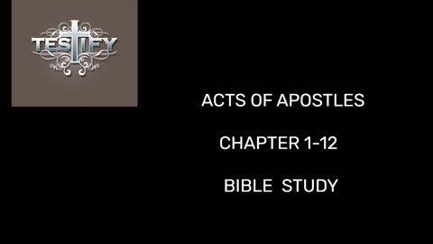 Book of ACTS Chapter 1-12 Summary