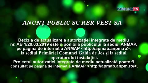 anunt public RER VEST