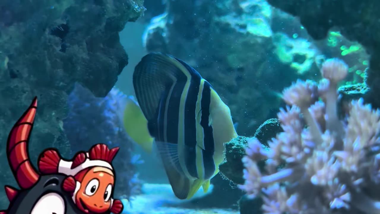 🐟 Secret Tunnel Adventure! 🏔️ #SecretTunnel #AquariumLife #FishJourney #aquarium #fish #reef #tang
