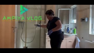 cleaning waterrrom #AmpiyaVideoBlog