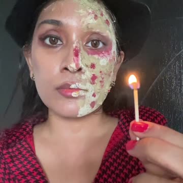 Freddy Krueger Makeup Tutorial 👹 | Easy Halloween Look for Beginners | Horror Glam 2025