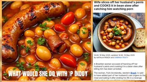 SHE CUT HER HUSBAND PENNIS AND COOK IT