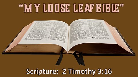 MY LOOSE LEAF BIBLE