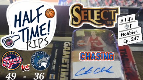 Half-Time Rips ft 2024 Select WNBA Caitlin Clark Collector Tin Chasing Caitlin At The Game! e247
