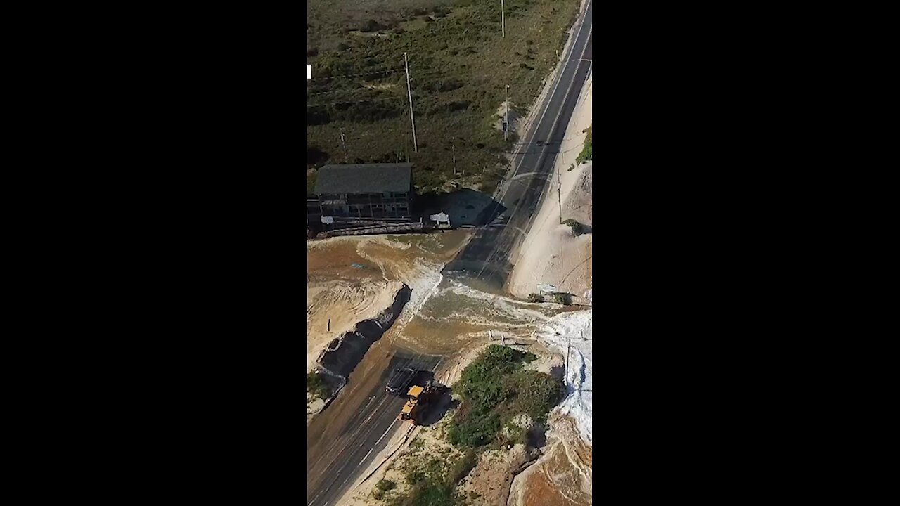 Hurricane Erin Tidal Surge Hits Outer Banks No Carolina