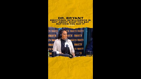 @_drbryant Emotional intelligence is not about what you say but how you say it