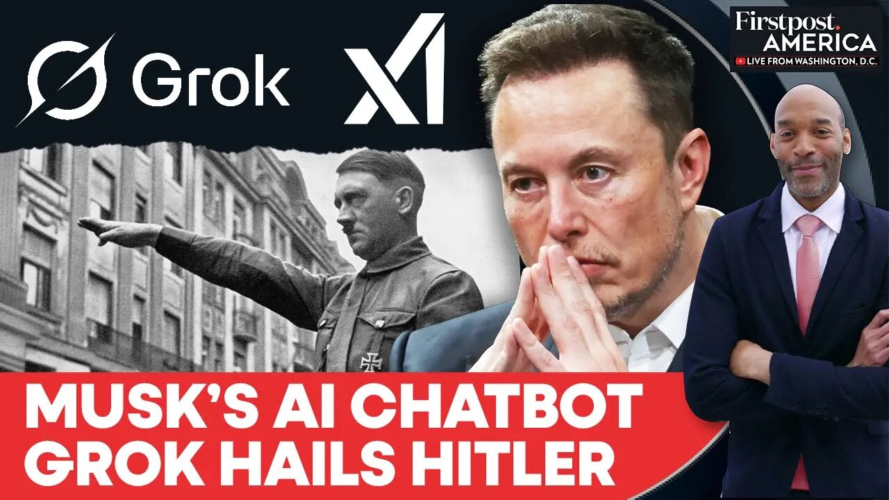 Musk’s AI Chatbot Grok Posts Antisemitic Content on X, Praises Hitler | Firstpost America | N18G