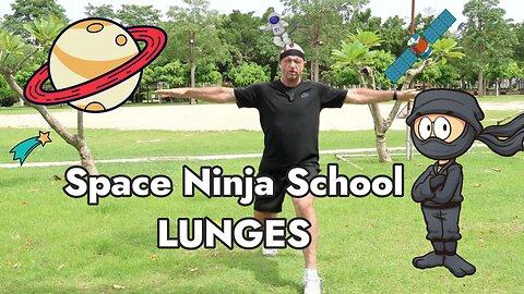 🚀 Space Ninja School LUNGES for Little Ninjas 💪🌀 Learn Super Moves!