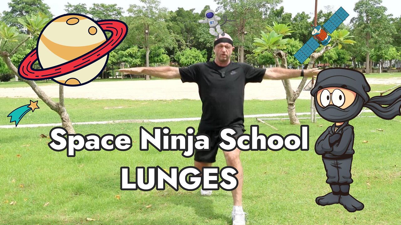 🚀 Space Ninja School LUNGES for Little Ninjas 💪🌀 Learn Super Moves!