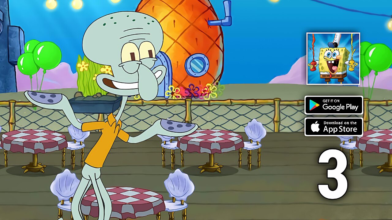 SpongeBob - Krusty Cook Off Gameplay Walkthrough Part 3 (iOS, Android) | SpongeBob
