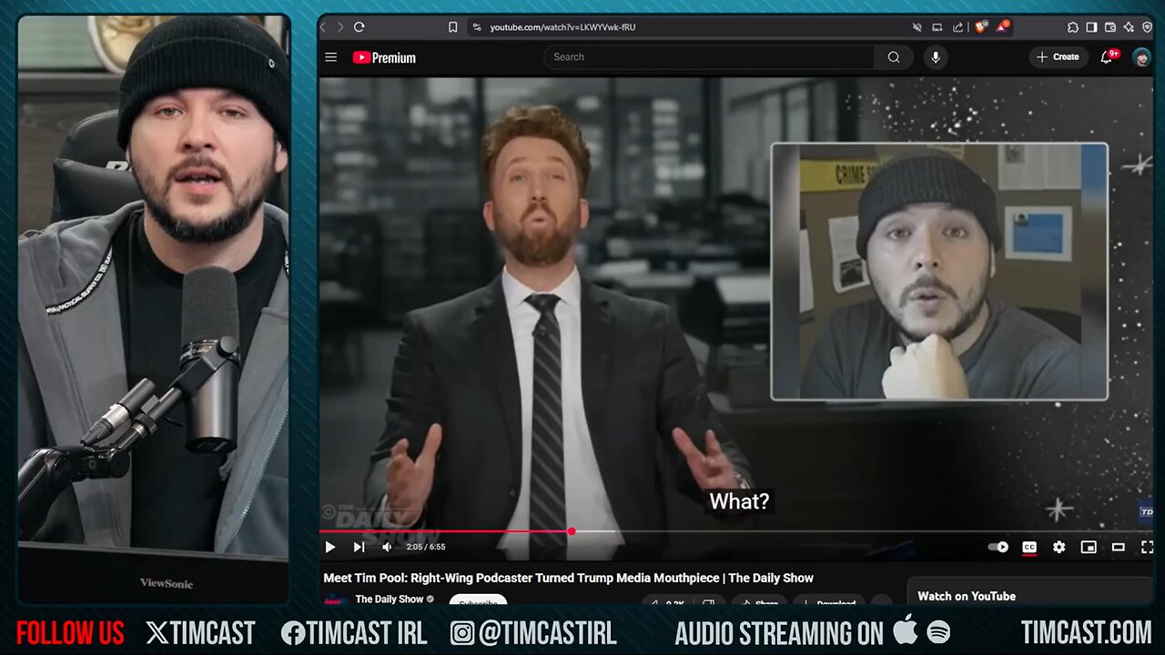 Daily Show SMEARS Tim Pool, Tim ROASTS BACK, Praises Jordan Klepper For Anti Trans Jokes