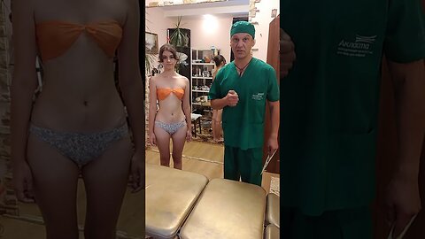 15 years old. scoliosis, subluxation of the hip joint, diagnostics, 1 session