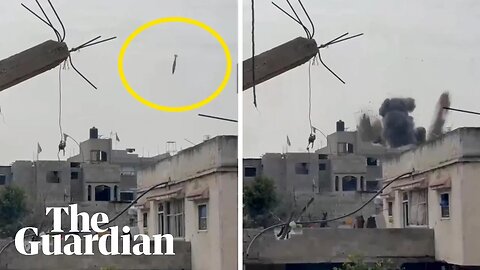 Gaza footage captures the moment an Israeli airstrike hits Beit Lahia