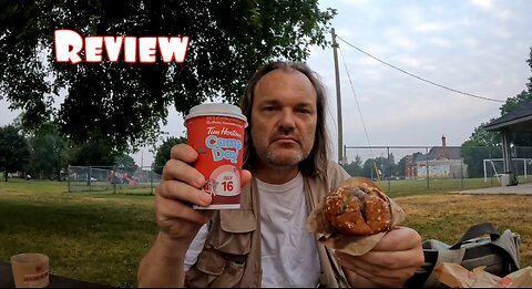 Tim Hortons Wild Blueberry Muffin + Dark Roast Coffee Review