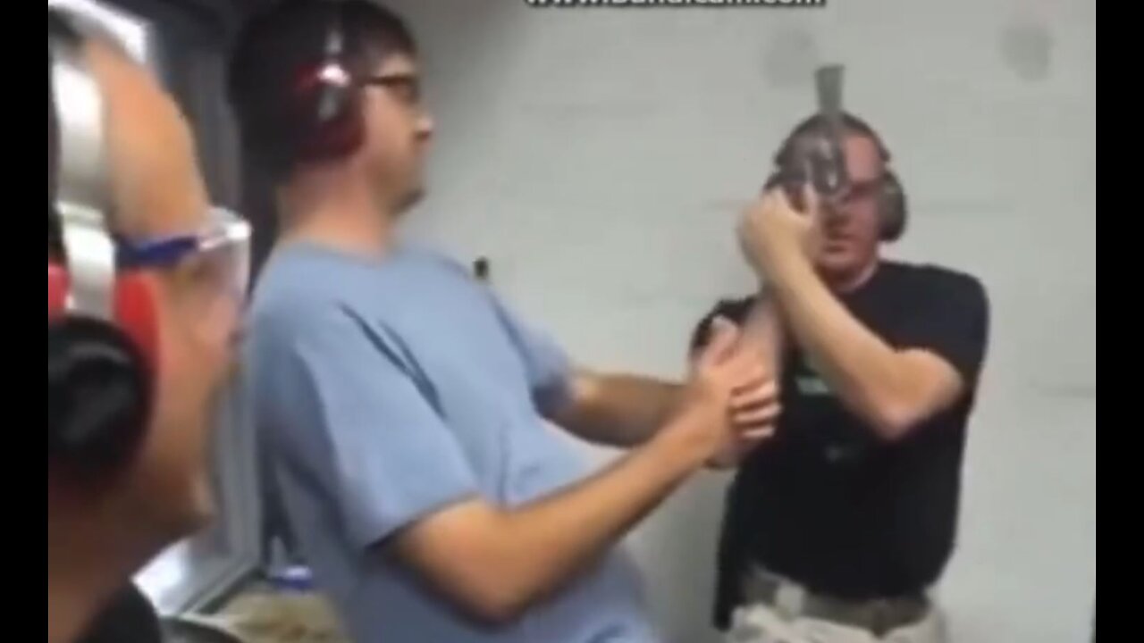 Gun instructor accidently misfires, tries to play it off as it was on purpose