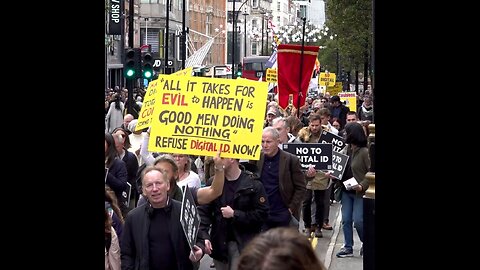 Andrew Bridgen ex MP march Protest UK say NO to Elites Digital ID