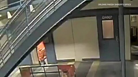 Footage captures the breakout of 10 prisoners from the Orleans Parish Jail in New Orleans.