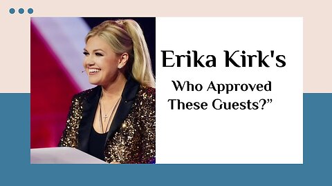 “What Is Erika Kirk Doing 😳” Something about Erika Kirk isn't feeling RIGHT !
