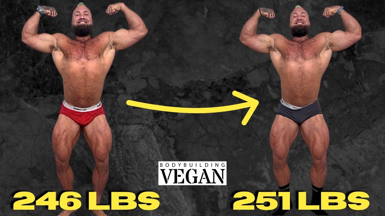 Full Day of Eating & Chest + Tris Workout | BODYBUILDING Vegan Bulk to 275 lbs. Week 2