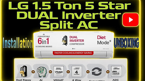 Unboxing And Installation Of LG 1.5 Ton 5 Star DUAL Inverter Split AC / Ankit Malik