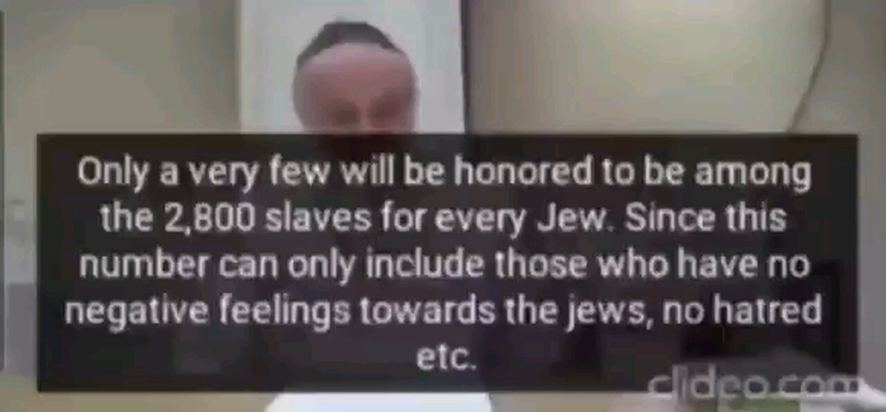 Only A Few Of Us Can Be Slaves To God’s Chosen People-The Rest Will Be Culled