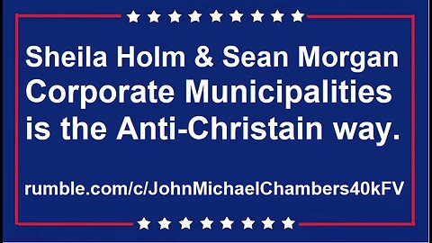 Corporate Municipalities is the Anti-Christain way.