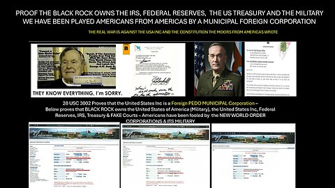 PROOF BLACK ROCK OWNS THE IRS, FEDERAL RESERVES, US TREASURY & THE MILITARY