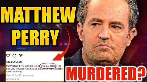 "Matthew Perry's Unfinished Crusade: Unmasking Hollywood's Alleged Pedophile Ring"