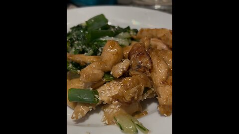 Chicken And bok choy Dish