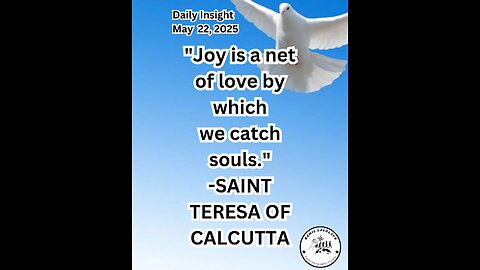 Daily Insight May 22, 2025 #faith #Saints #Insight