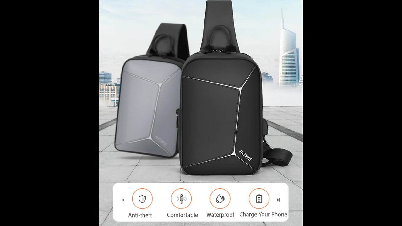 Anti-theft Sling Bag With USB Charging Port For Traveling, Cycling & Hiking