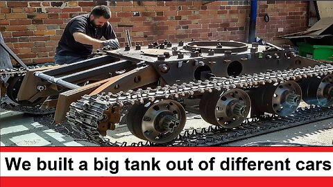 We built a big tank out of different cars