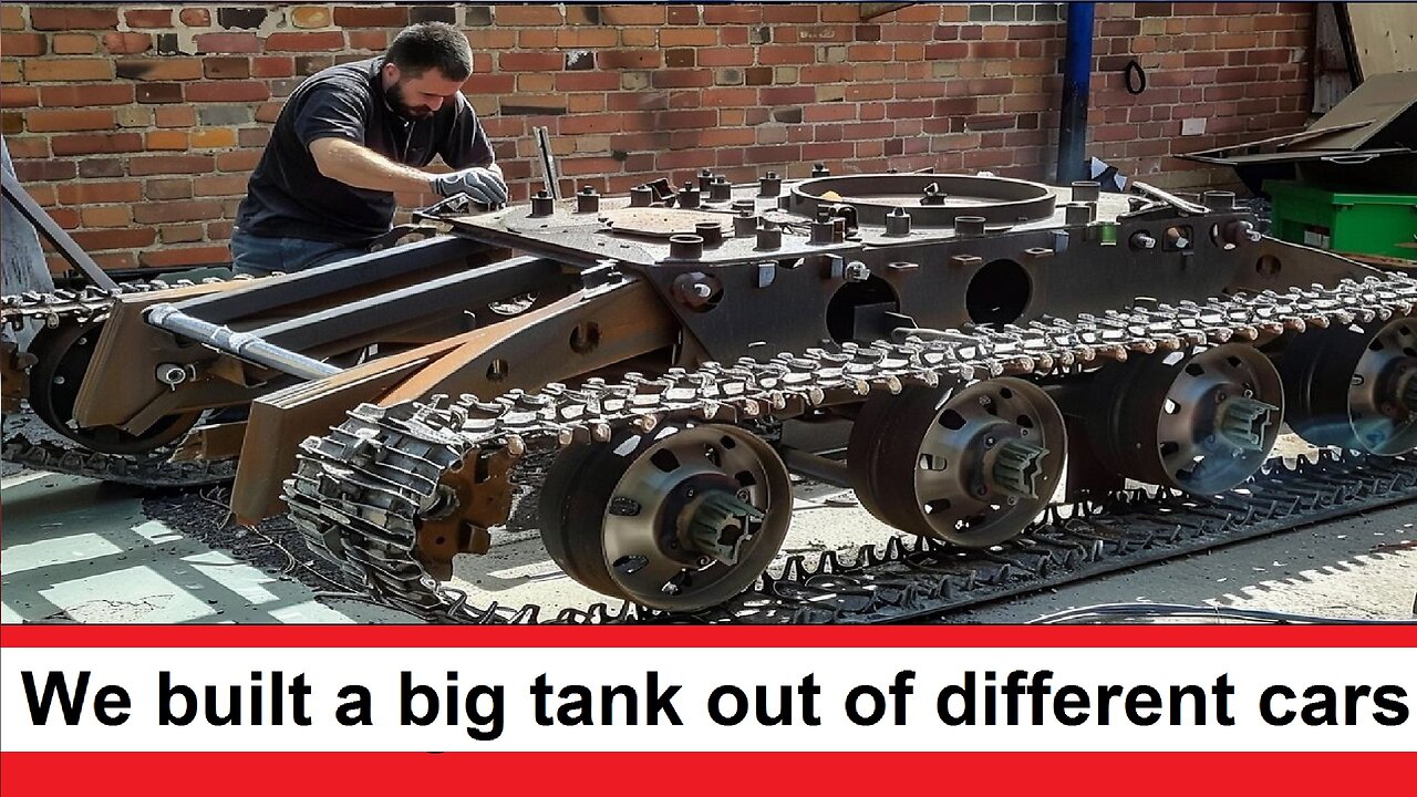 We built a big tank out of different cars