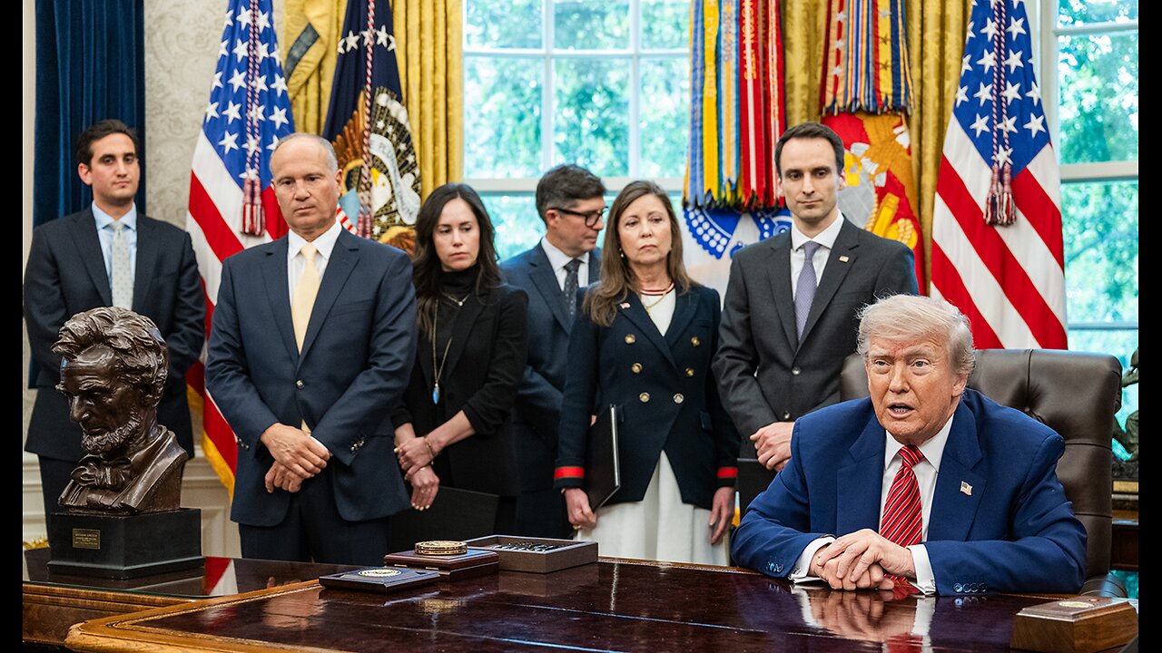 President Trump Signs Executive Orders in the Oval Office, May 23, 2025