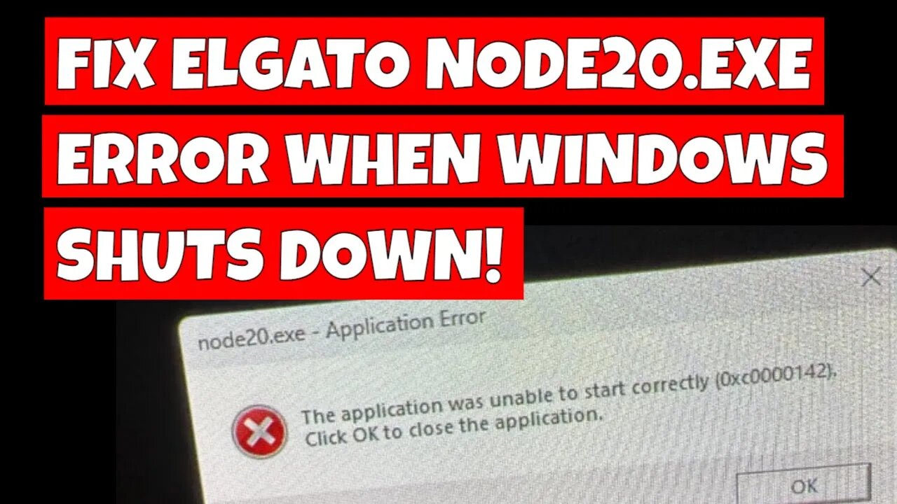How To Fix Elgato Node 20 Error On Windows Shutdown