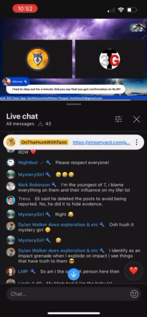 Stalker Tami searching for gLm