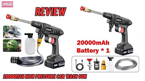 Powerful Performance Unveiled： 20,000mAh High-Pressure Car Wash Gun Review
