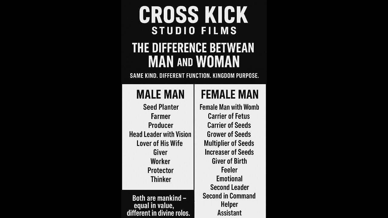 Cross kick Studio Films Different Between Man and Woman