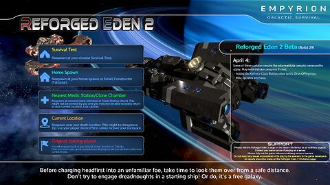 Just Gaming Out / Empyrion Galactic Survival /(RE) Reforged Eden 2Beta Ship Building today