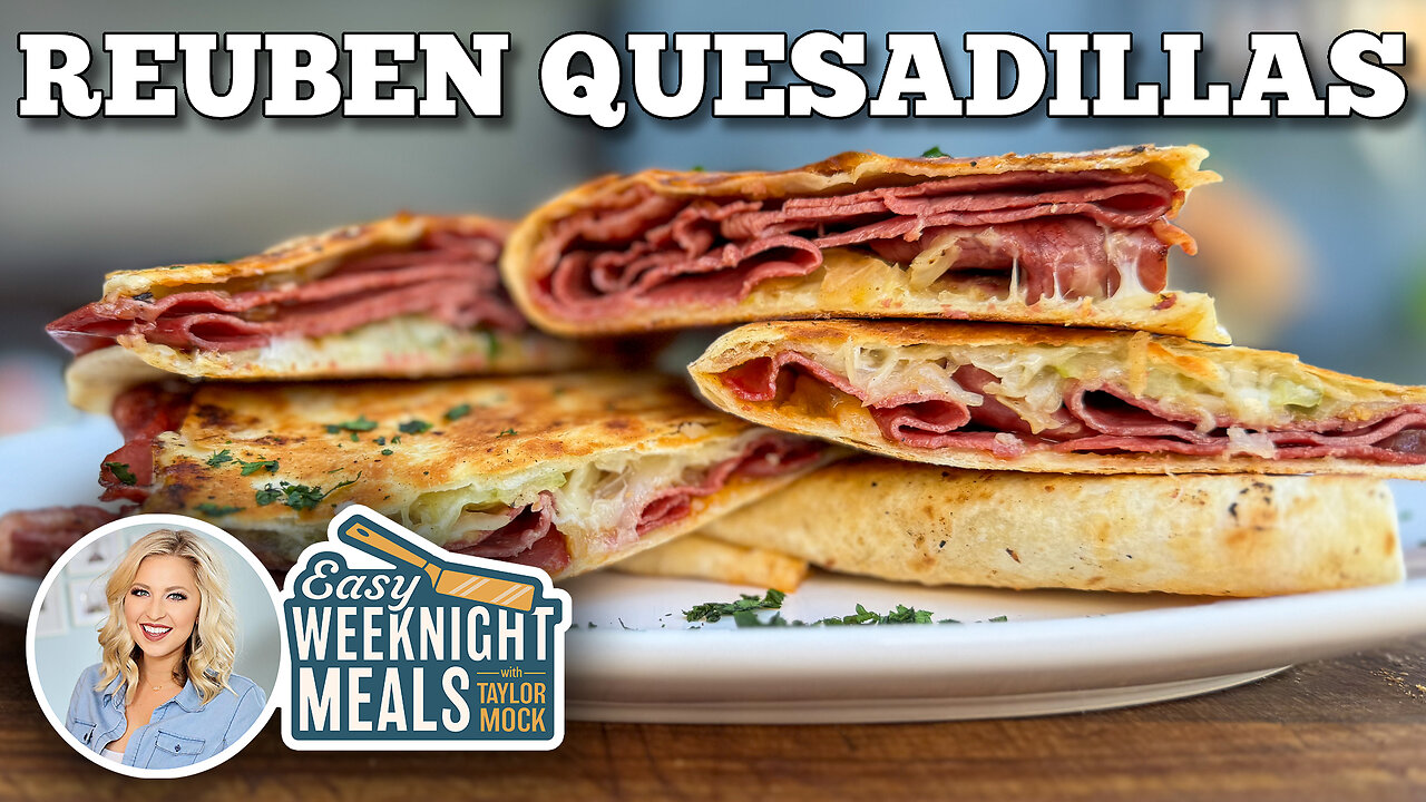 Quick and Easy Reuben Quesadillas on the Blackstone Griddle