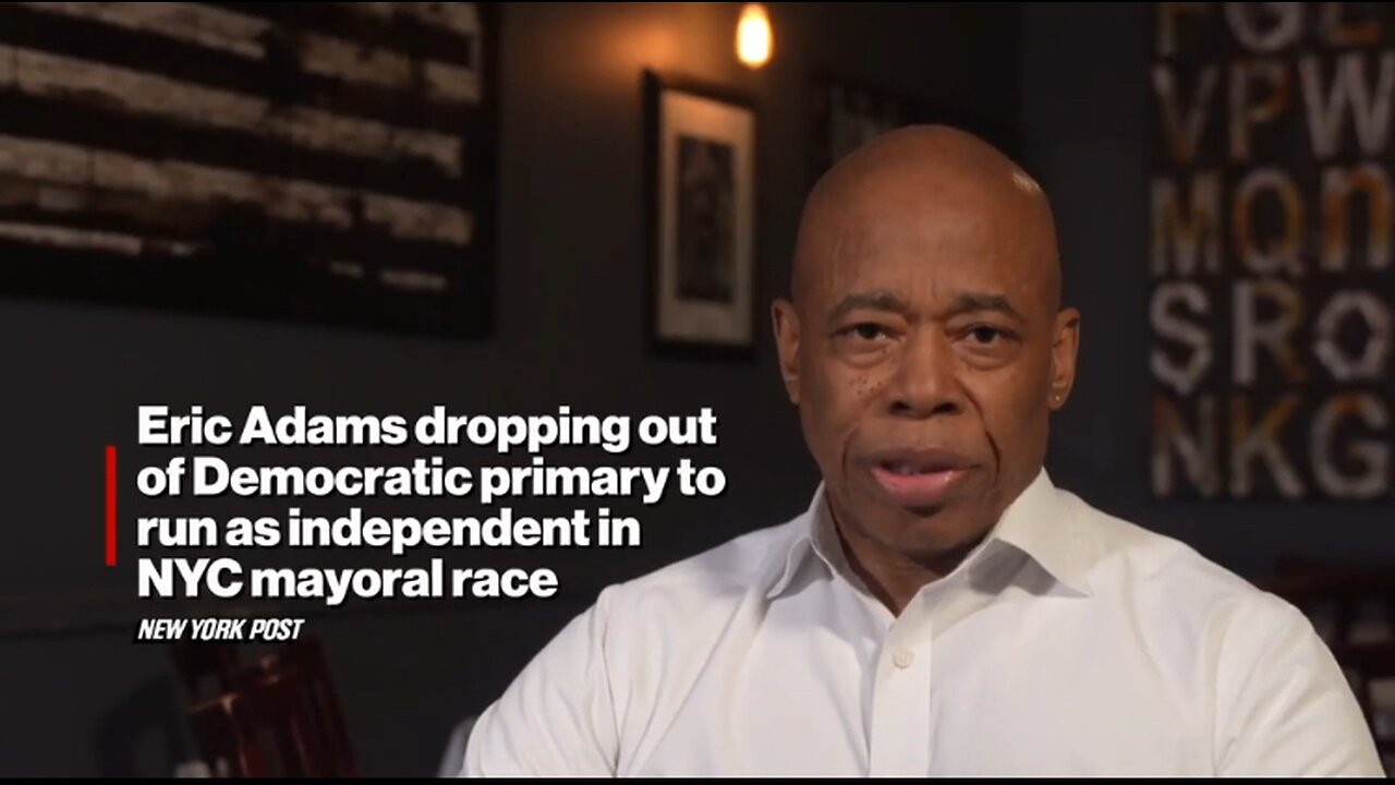 Eric Adams dropping out of Democratic primary, will seek re-election as independent