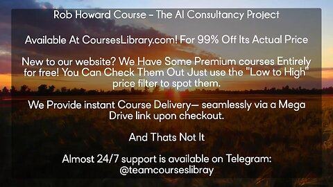 (CoursesLibrary.com)Rob Howard Course – The AI Consultancy Project