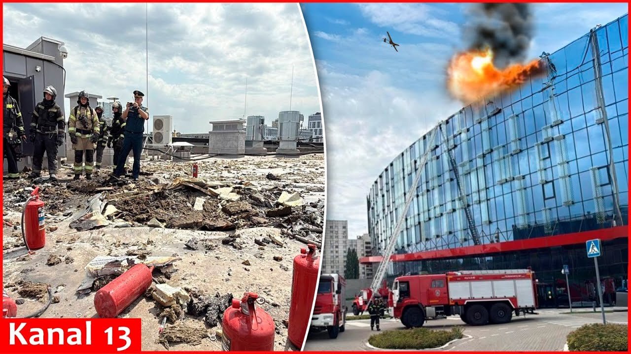 Ukrainian drones hit a stadium in Russia's Belgorod region - Explosion and fire occur