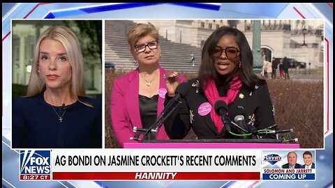 AG Pam Bondi Calls Out Rep Crockett: You’re Promoting Violence