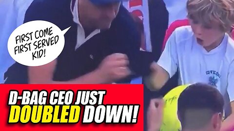 CEO Who Swiped Kid's Hat at US Open DOUBLES DOWN and MAKES THREATS! | Clownfish TV