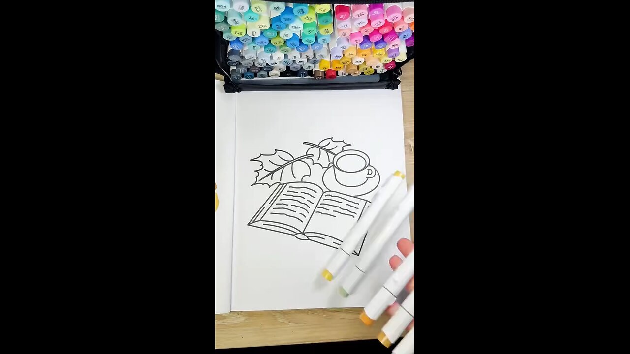 Book sketching and colouring