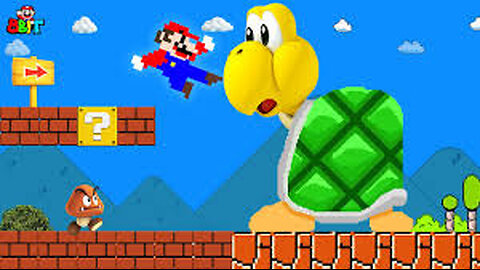 Super Mario Bros. but Everything Mario touches turns into REALISTIC- - Game Animation