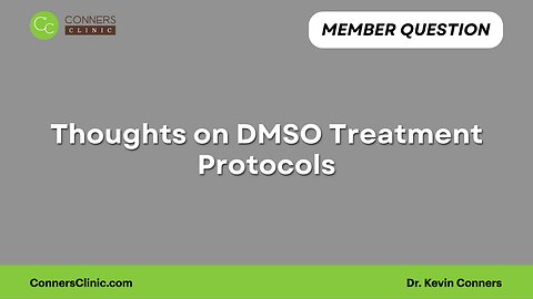 Thoughts on DMSO Treatment Protocols