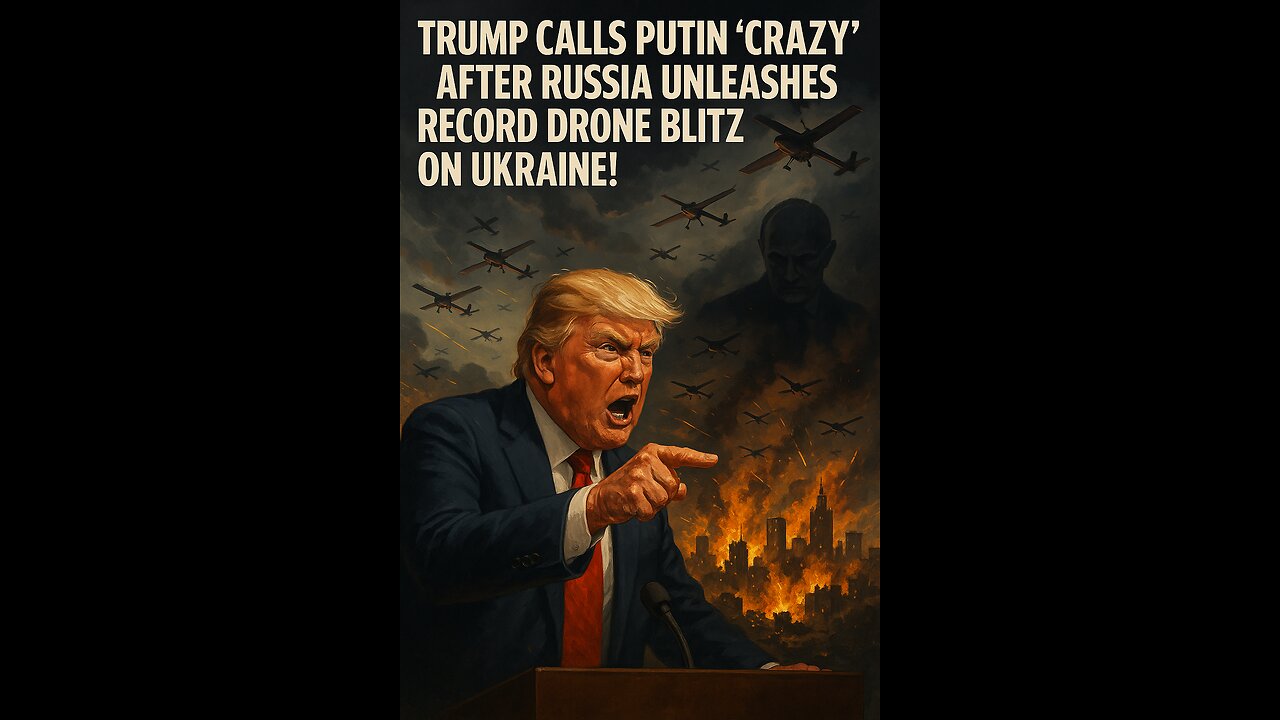 Trump Explodes at Crazy' Putin After Russia Unleashes Record Drone Blitz on Ukraine!"